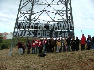 Protesto linhas M.A.Tensão